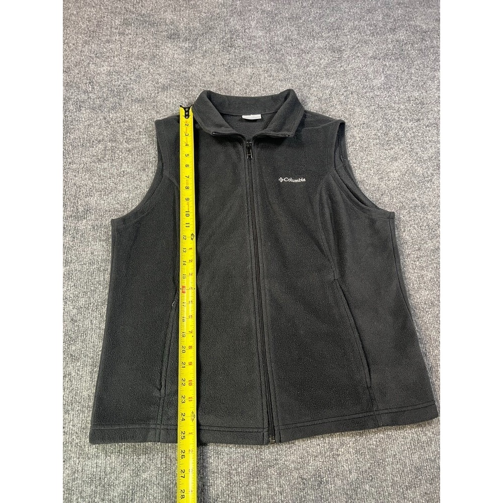 Columbia Men's XL Black Fleece Vest Hiking Minimalist Layering Gorpcore Zip Up - Picture 4 of 10
